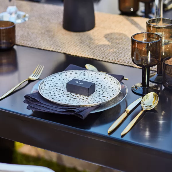 Washed Linen Charcoal Napkins – Set of 4