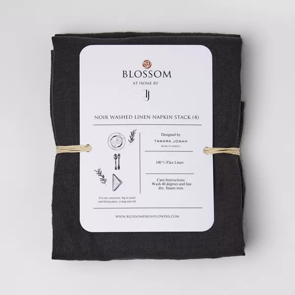 Noir Washed Linen Napkins
