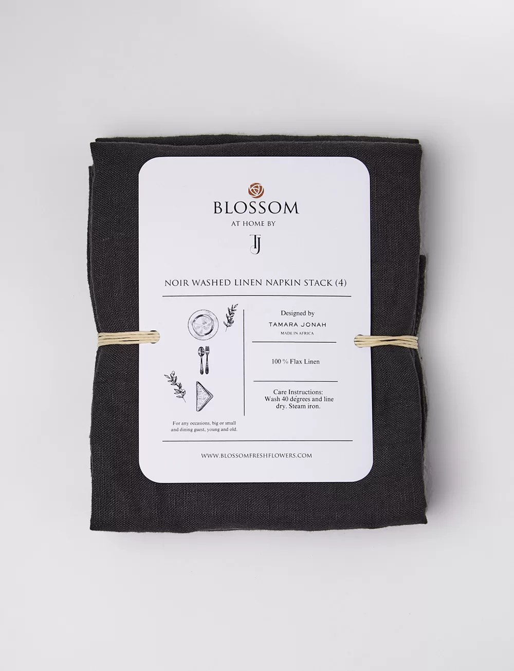 Noir Washed Linen Napkins