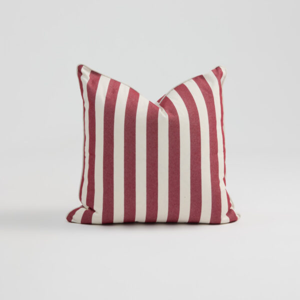 Nautical Stripe  Cushion | Crimson
