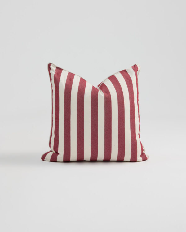 Nautical Stripe  Cushion | Crimson
